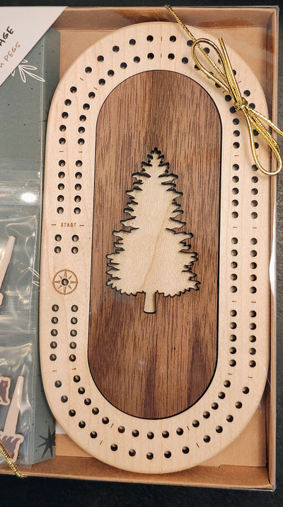 Mini Travel Cribbage Board Set & Pegs