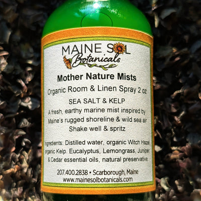 Sea Salt & Kelp · Room & Linen Mist 2oz · Maine Sol Botanicals