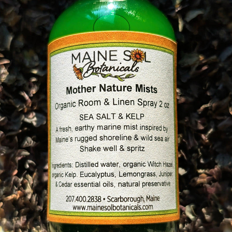 Sea Salt & Kelp · Room & Linen Mist 2oz · Maine Sol Botanicals