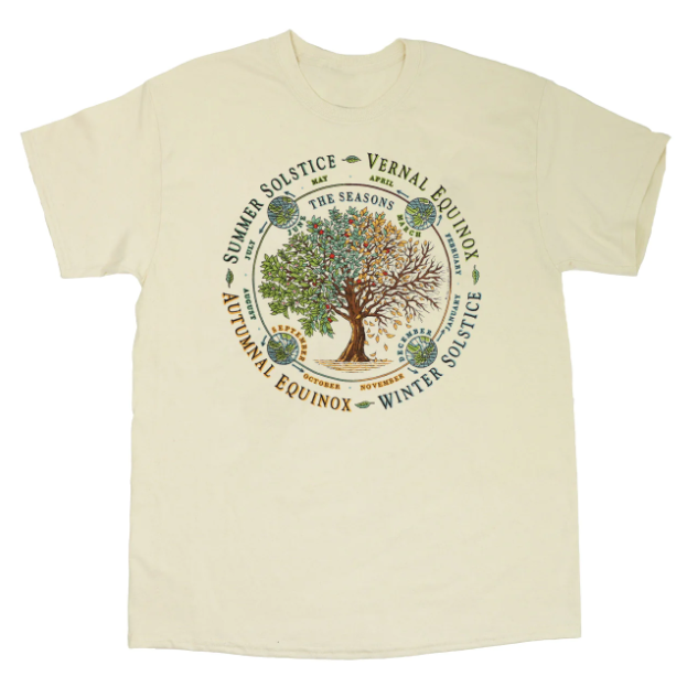The Seasons Adult T-Shirt in Natural · Liberty Graphics