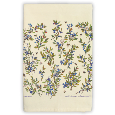 Wild Maine Blueberries Tea Towel · Liberty Graphics