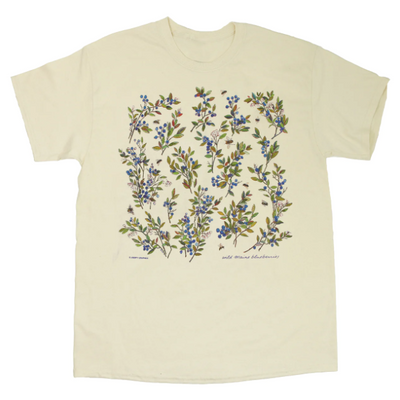 Wild Maine Blueberries Adult T-Shirt in Natural · Liberty Graphics