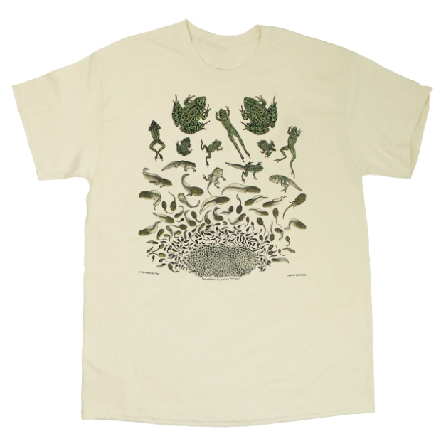 Frog Metamorphosis Adult T-Shirt in Natural · Liberty Graphics