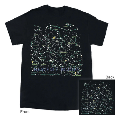 Heavenly Bodies Adult T-Shirt in Black · Two-Sided · Liberty Graphics