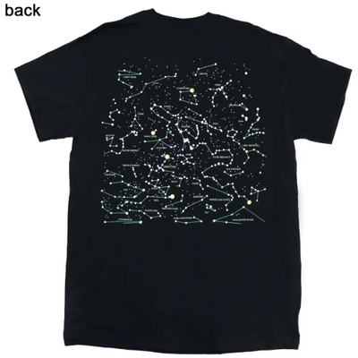 Heavenly Bodies T-Shirt in Black · Kids & Adult Two-Sided · Liberty Graphics
