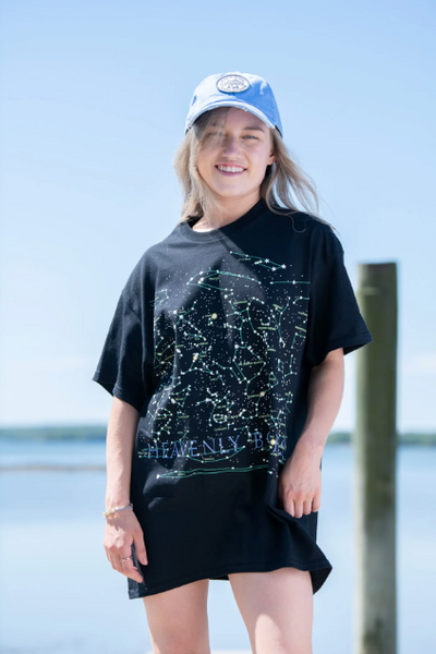 Heavenly Bodies T-Shirt in Black · Kids & Adult Two-Sided · Liberty Graphics