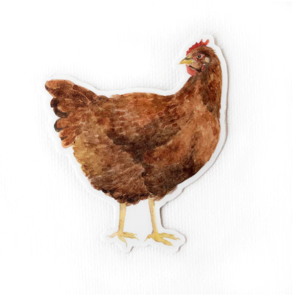 Chicken Vinyl Sticker · Rhode Island Red Hen · Yardia