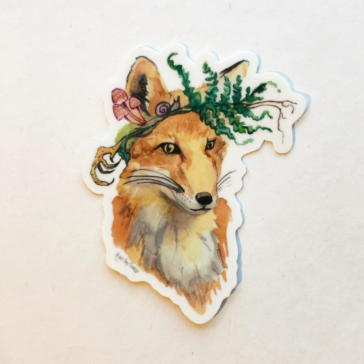 Foraging Fox Sticker · Gray Day Studio