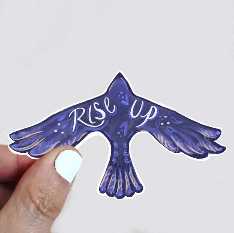 Rise Up Bird Sticker · Gray Day Studio