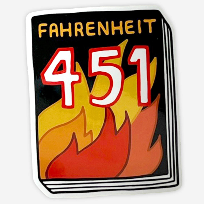 Fahrenheit 451 Book Sticker