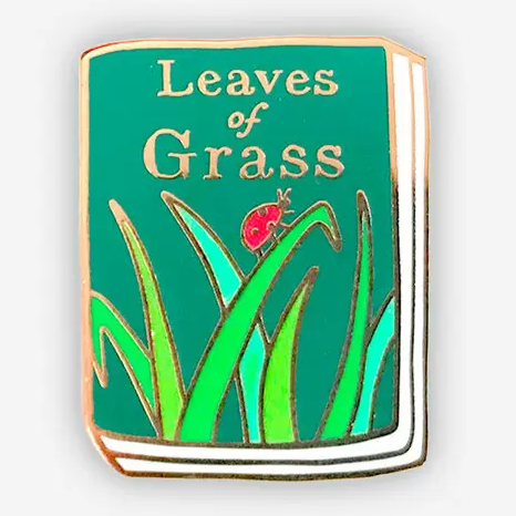 Leaves of Grass Enamel Book Pin