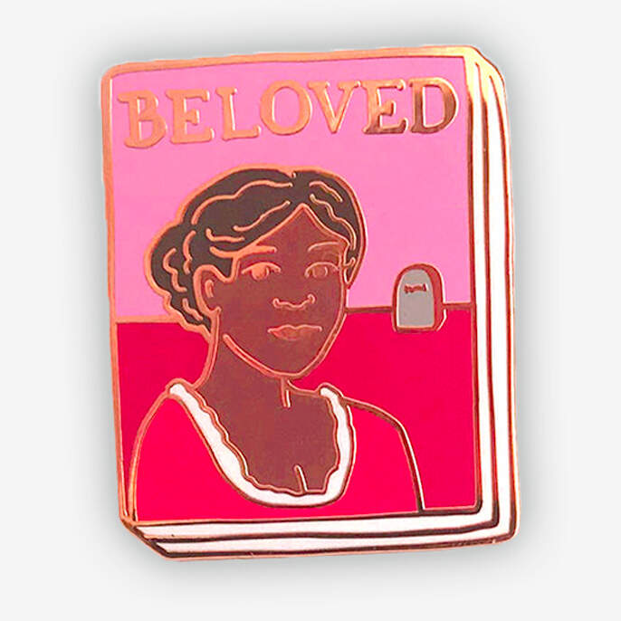 Beloved Enamel Book Pin