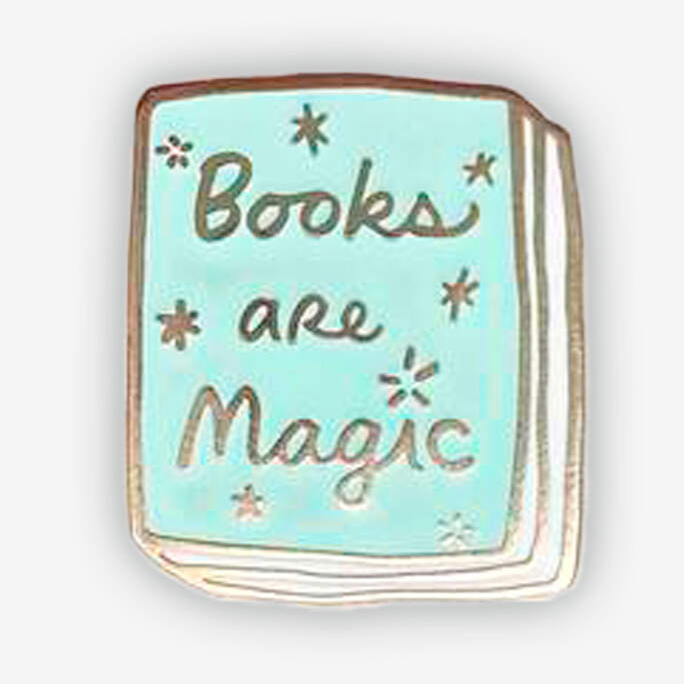 Books Are Magic Enamel Book Pin