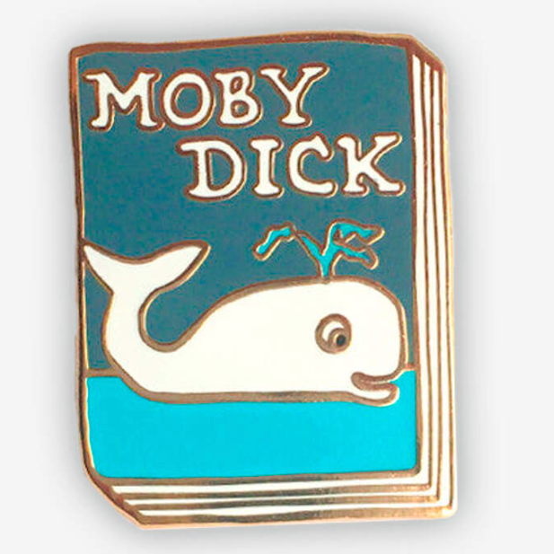 Moby Dick Enamel Book Pin