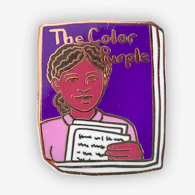 The Color Purple Enamel Book Pin