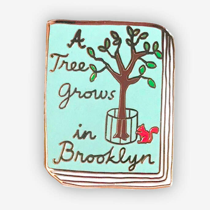A Tree Grows in Brooklyn Enamel Book Pin