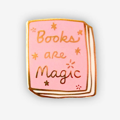Books Are Magic Enamel Book Pin