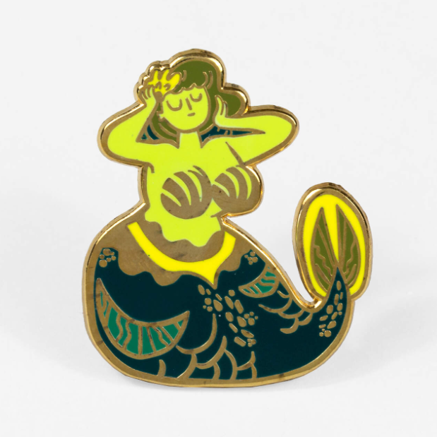 Sea Goddess Mermaid Enamel Pin