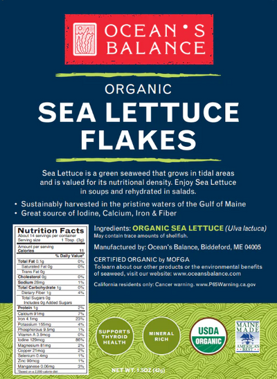 Sea Lettuce Flakes -  Ocean's Balance 1.5 oz