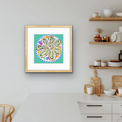 The World Is Your Oyster · 12" x 12" Print · Karen Dubbs Fisher