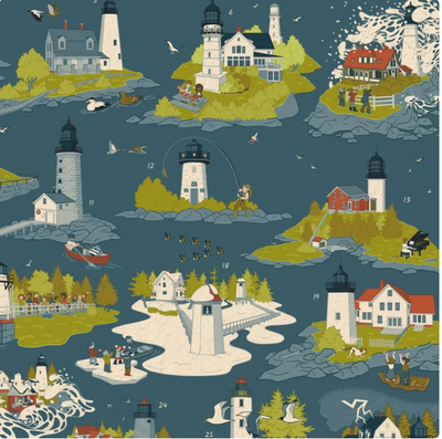 Lighthouses of Maine · 18"x24" · Jada Fitch (signed poster)