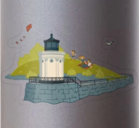 Portland Breakwater "Bug" Light Lighthouse Sticker