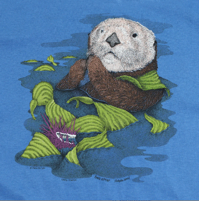 Sea Otter Adult Denim T-shirt · Liberty Graphics
