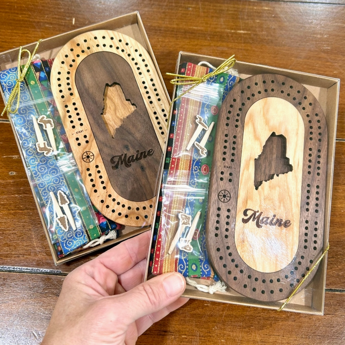 Mini Travel Cribbage Board Set & Pegs