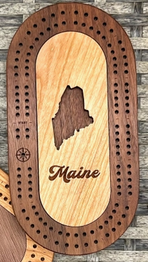 Mini Travel Cribbage Board Set & Pegs