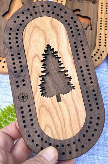 Mini Travel Cribbage Board Set & Pegs