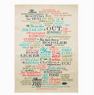 Shakespearean Insults Dish Towel