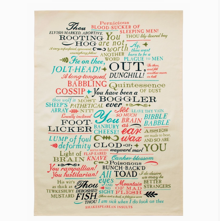 Shakespearean Insults Dish Towel