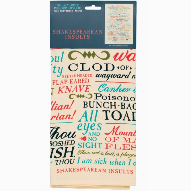 Shakespearean Insults Dish Towel