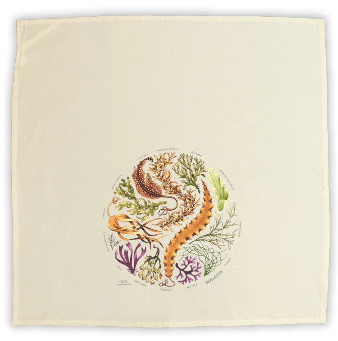 Seaweeds Natural Tea Towel · Liberty Graphics