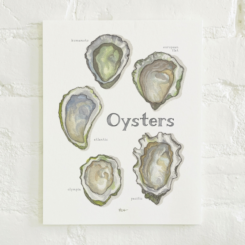 Oysters · 8.5x11 Fine Art Print · Yeesan Loh