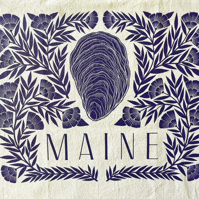 Maine Oyster Tea Towel · Katharine Watson