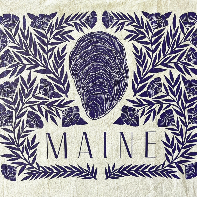 Maine Oyster Tea Towel · Katharine Watson