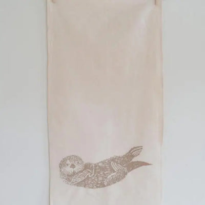 Otter Tea Towel in Mocha Brown - Organic Cotton · By Hearth and Harrow