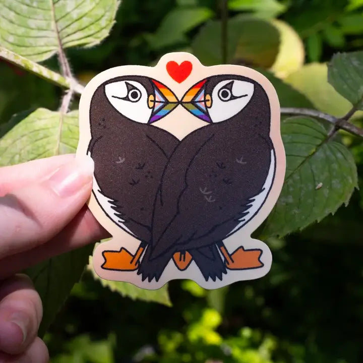 Prideful Puffin Pair Sticker