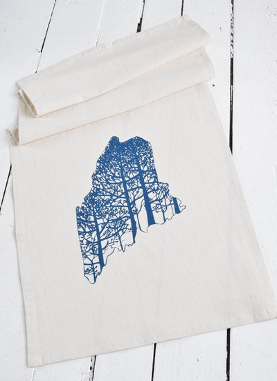 State of Maine Tea Towel in Navy Blue - Organic Cotton · By Hearth and Harrow