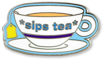 *Sips Tea* Enamel Pin