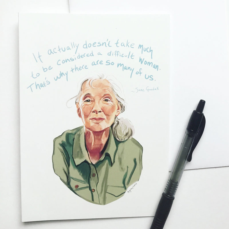 Jane Goodall Blank Notecard