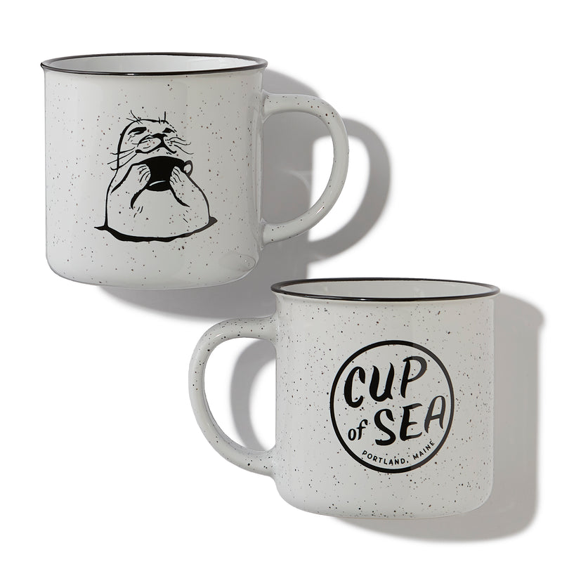 Cup of Sea ceramic mug - front and back