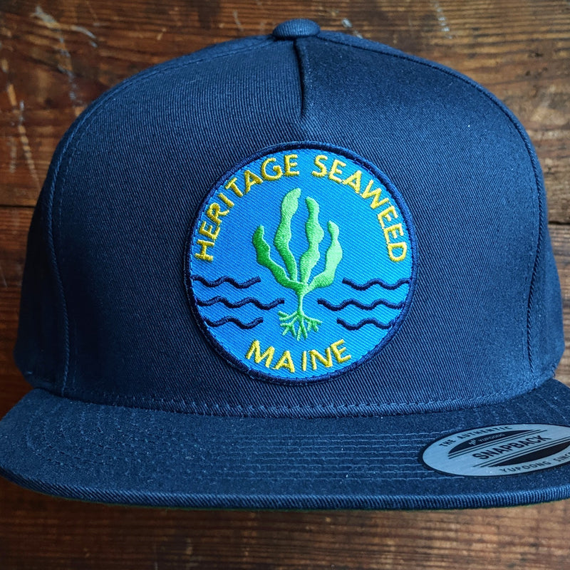 Heritage Seaweed Adjustable Snapback Hat (Navy Blue)