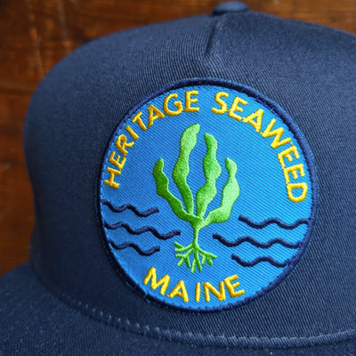 Heritage Seaweed Adjustable Snapback Hat (Navy Blue)