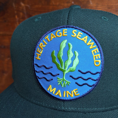 Heritage Seaweed Adjustable Snapback Hat (Hunter Green)