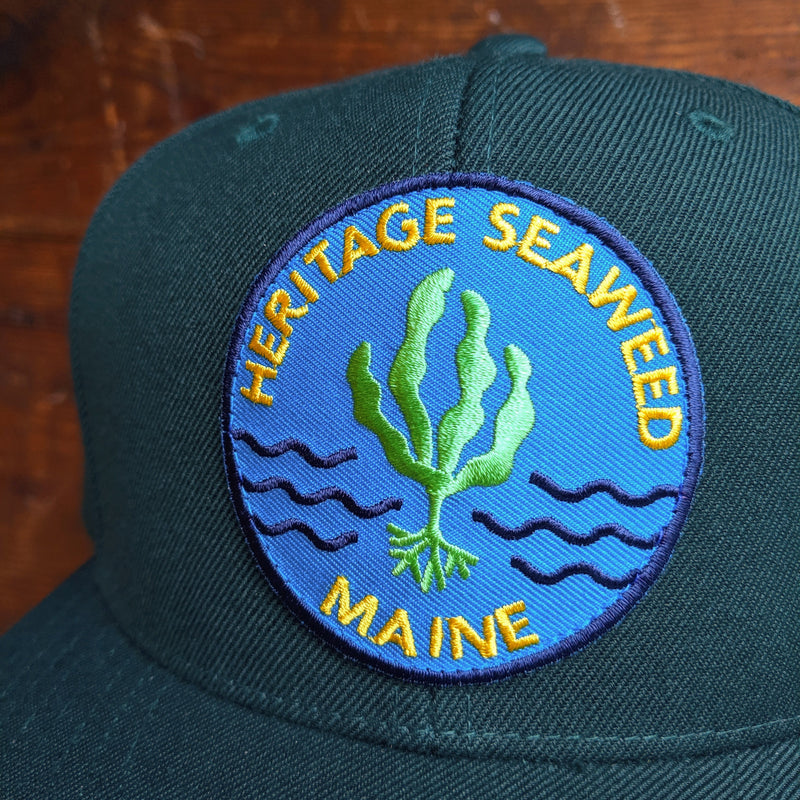 Heritage Seaweed Adjustable Snapback Hat (Hunter Green)