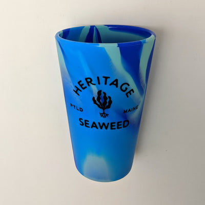 Heritage Seaweed Silicone Pint Cup 16 Ounce Blue Tie Dye