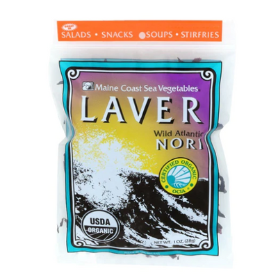 Laver (North Atlantic Nori) - 1oz - Certified Organic Seaweed - Maine Coast Sea Vegetables