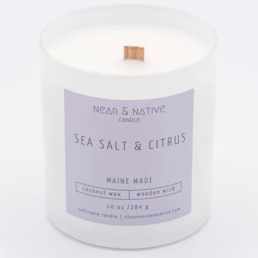 Sea Salt & Citrus Candle by Near & Native 10 Ounce